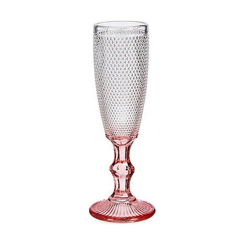 Champagne glass Pink Transparent Glass 6 Units (180 ml)