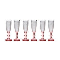 Coupe de champagne Rose Transparent verre 6 Unités (180 ml)