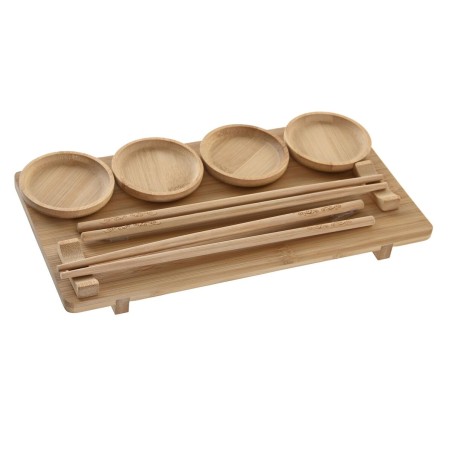 Sushi-Set DKD Home Decor 24 x 0,5 x 0,5 cm natürlich Orientalisch