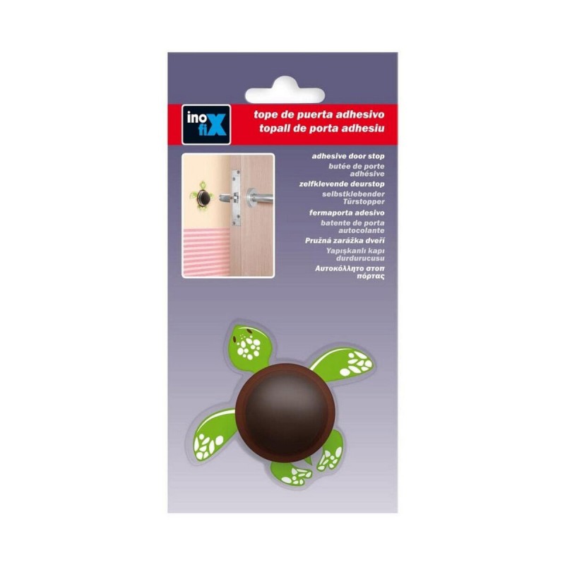 Doorstop Inofix Doors Tortoise Adhesive Green PVC