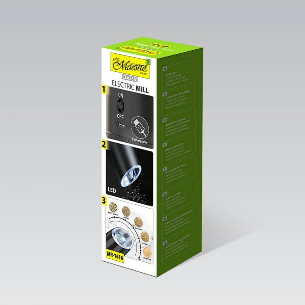 Spice Grinder Feel Maestro MR-1616 Black