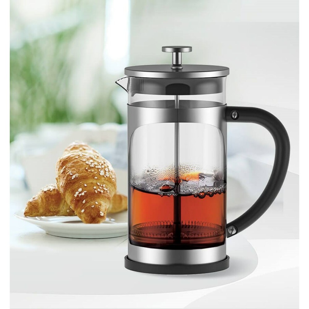 Teekanne Feel Maestro MR-1860-600 Schwarz Stahl Edelstahl Borosilikatglas 600 ml