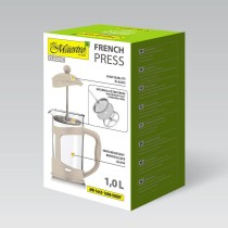 Théière Feel Maestro MR-1665-1000 Ivoire Acier inoxydable Verre Borosilicaté 1 L
