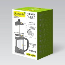 Teekanne Feel Maestro MR-1665-800 Grau Edelstahl Borosilikatglas 800 ml