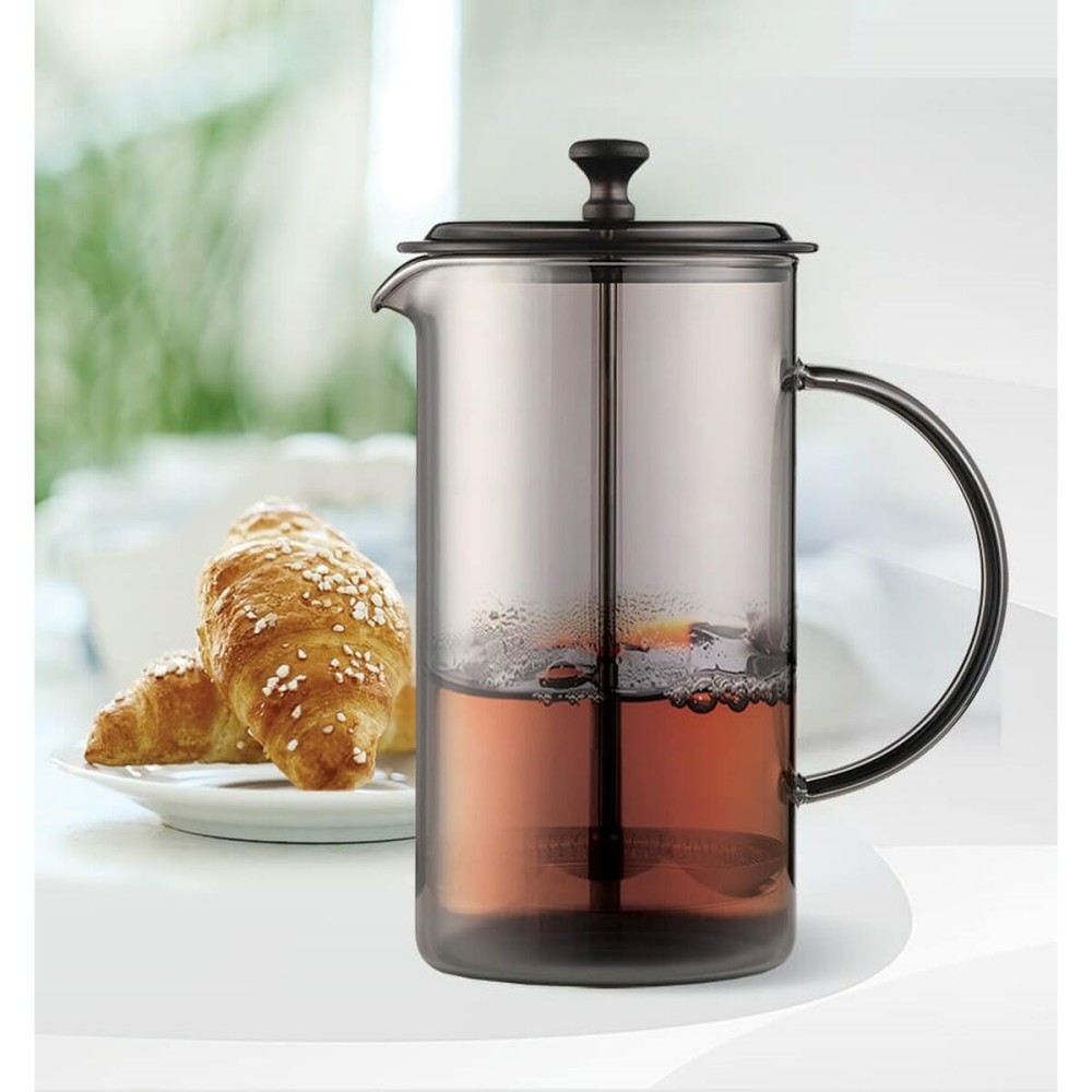 Théière Feel Maestro MR-1861-1000 Noir Translucide Acier inoxydable Verre Borosilicaté 1 L