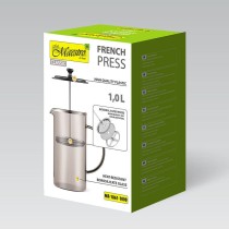 Théière Feel Maestro MR-1861-1000 Noir Translucide Acier inoxydable Verre Borosilicaté 1 L