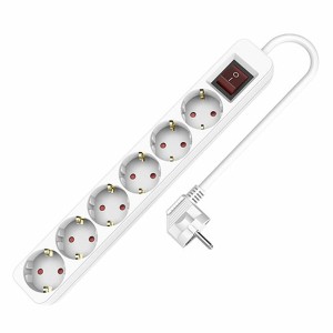 Steckerleiste mit 6 Steckdosen und Schalter TM Electron (1,5 m)