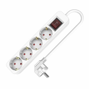 4-socket plugboard with power switch TM Electron (1,5 m)