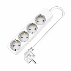 Steckdosenleiste mit 4 Steckdosen ohne Schalter TM Electron (1,5 m)