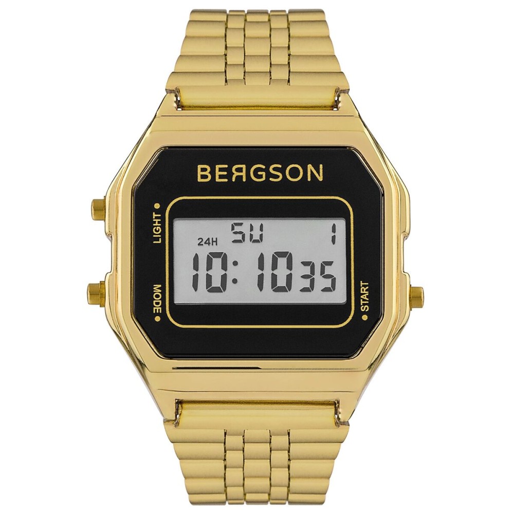 Unisex-Uhr Bergson BGW8159U3 Schwarz (Ø 34 mm)