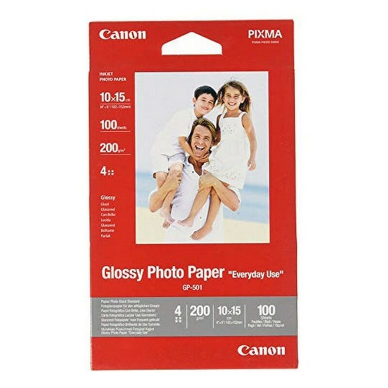 Papier Photo Glacé Canon PG-40 10 x 15 cm (100 uds)