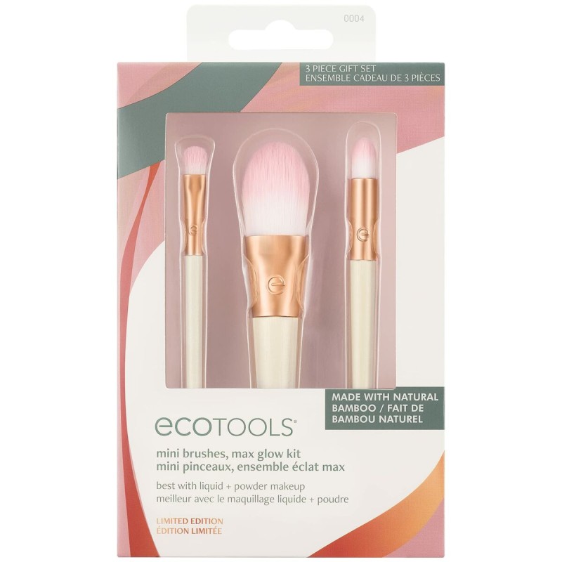 Set mit Schminkbürsten Ecotools Ready Glow Limitierte Auflage 3 Stücke