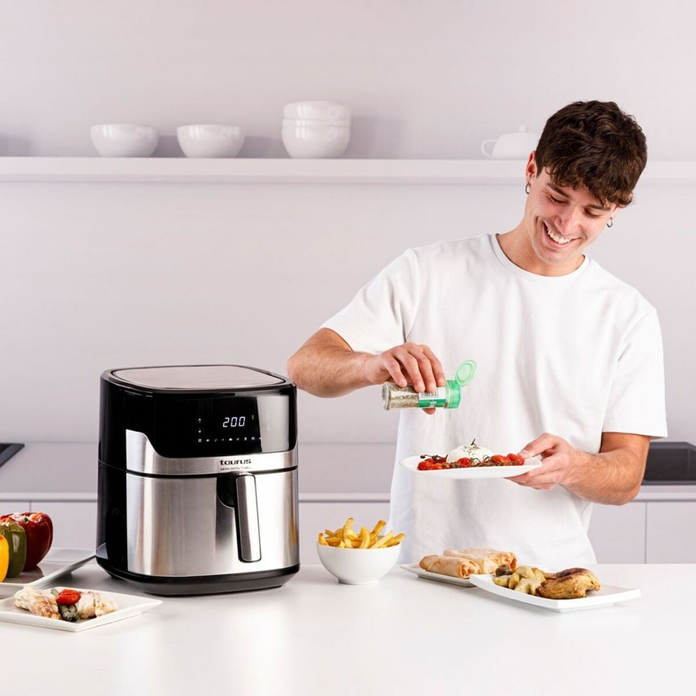 Heißluftfritteuse Taurus 973993000 Schwarz Silberfarben 1600 W 6,5 L