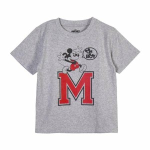 T shirt à manches courtes Enfant Mickey Mouse Gris 4 Ans