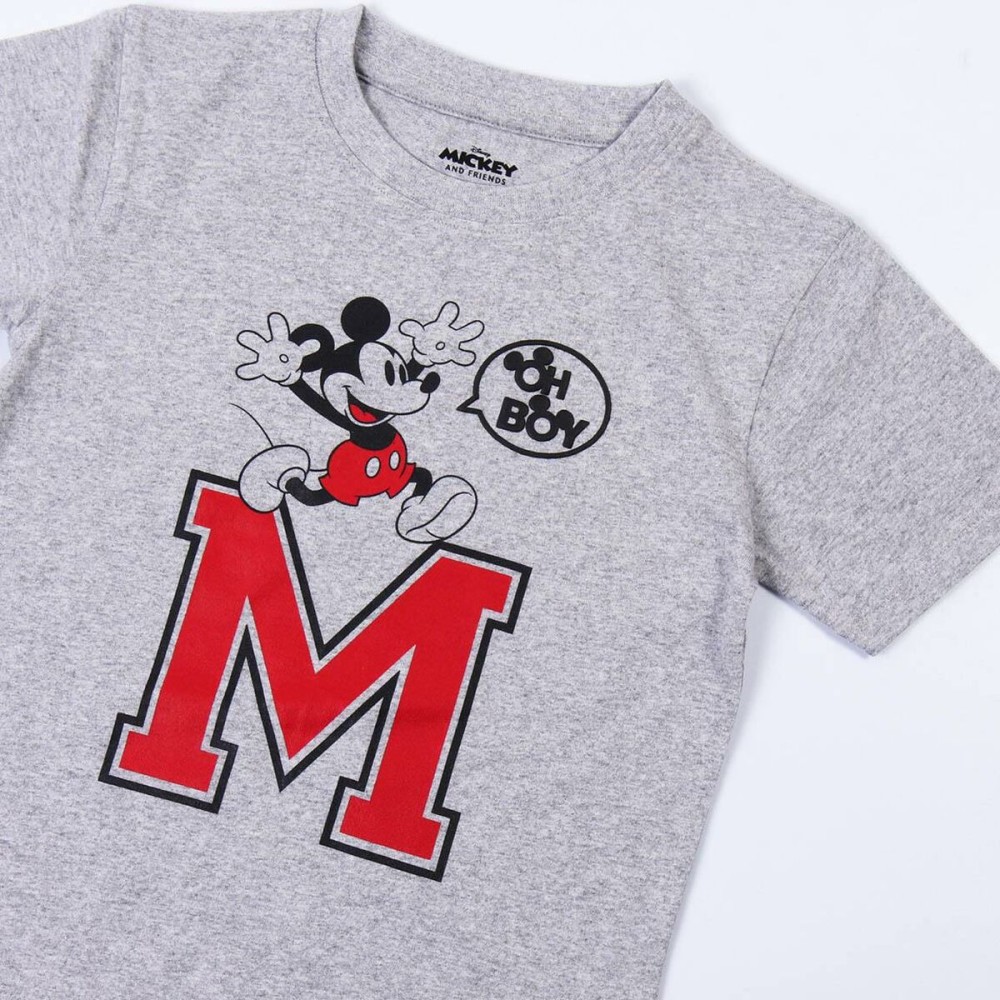 T shirt à manches courtes Enfant Mickey Mouse Gris 4 Ans