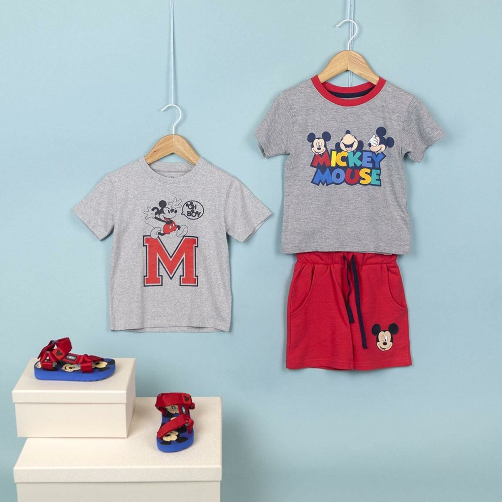 T shirt à manches courtes Enfant Mickey Mouse Gris 4 Ans