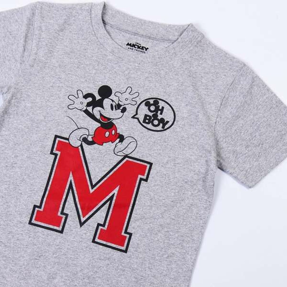 T shirt à manches courtes Enfant Mickey Mouse Gris 4 Ans
