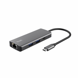 Hub USB Trust 24968 Silberfarben 20 cm