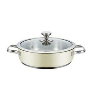 Casserole avec Couvercle Haeger PA-24L.009A Beige Ø 24 cm