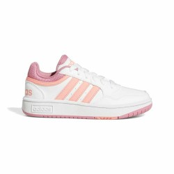 Chaussures de Sport pour Enfants Adidas Hoops Blanc