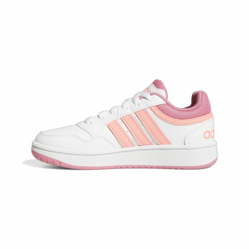 Chaussures de Sport pour Enfants Adidas Hoops Blanc