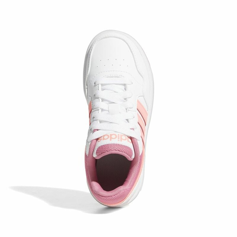 Chaussures de Sport pour Enfants Adidas Hoops Blanc