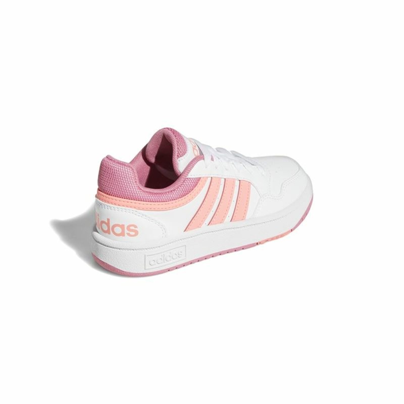 Chaussures de Sport pour Enfants Adidas Hoops Blanc