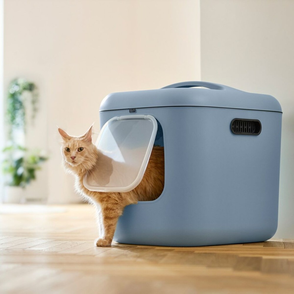 Bac à litière pour chats Rotho Biala XL Bleu Plastique