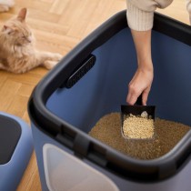 Bac à litière pour chats Rotho Biala XL Bleu Plastique