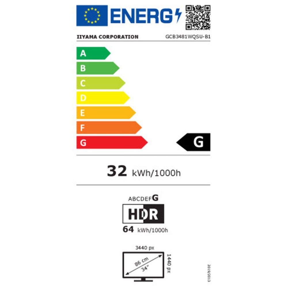 Écran Iiyama GCB3481WQSU-B1 UltraWide Quad HD 34"