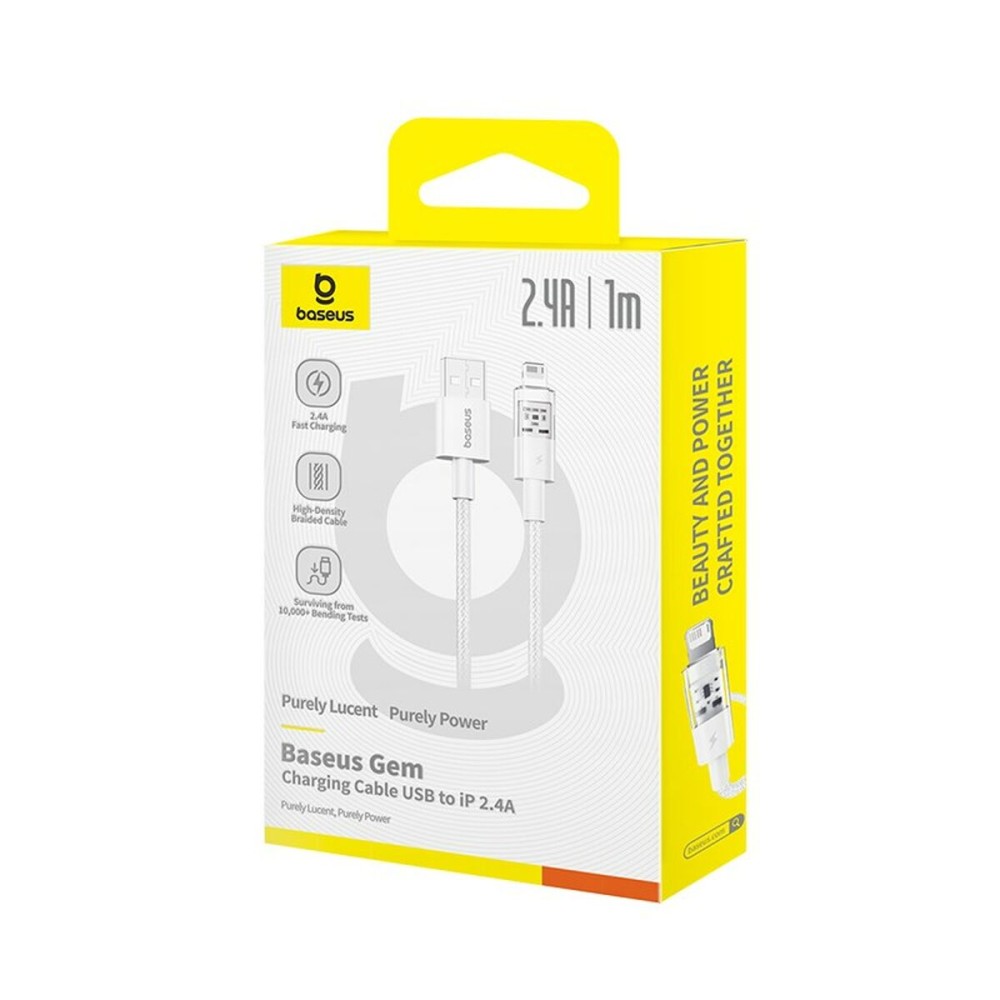 USB to Lightning Cable Baseus P10373003211-00 White 1 m