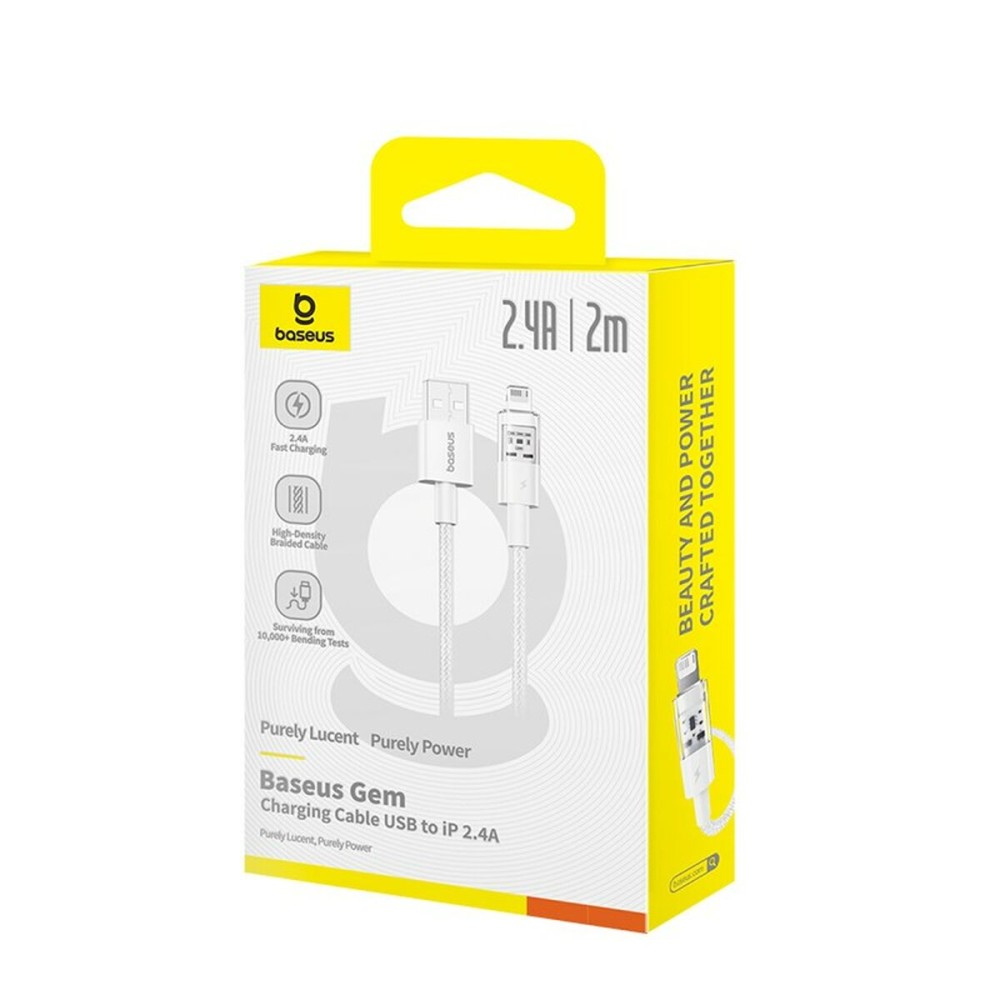 USB to Lightning Cable Baseus P10373003211-01 White 2 m