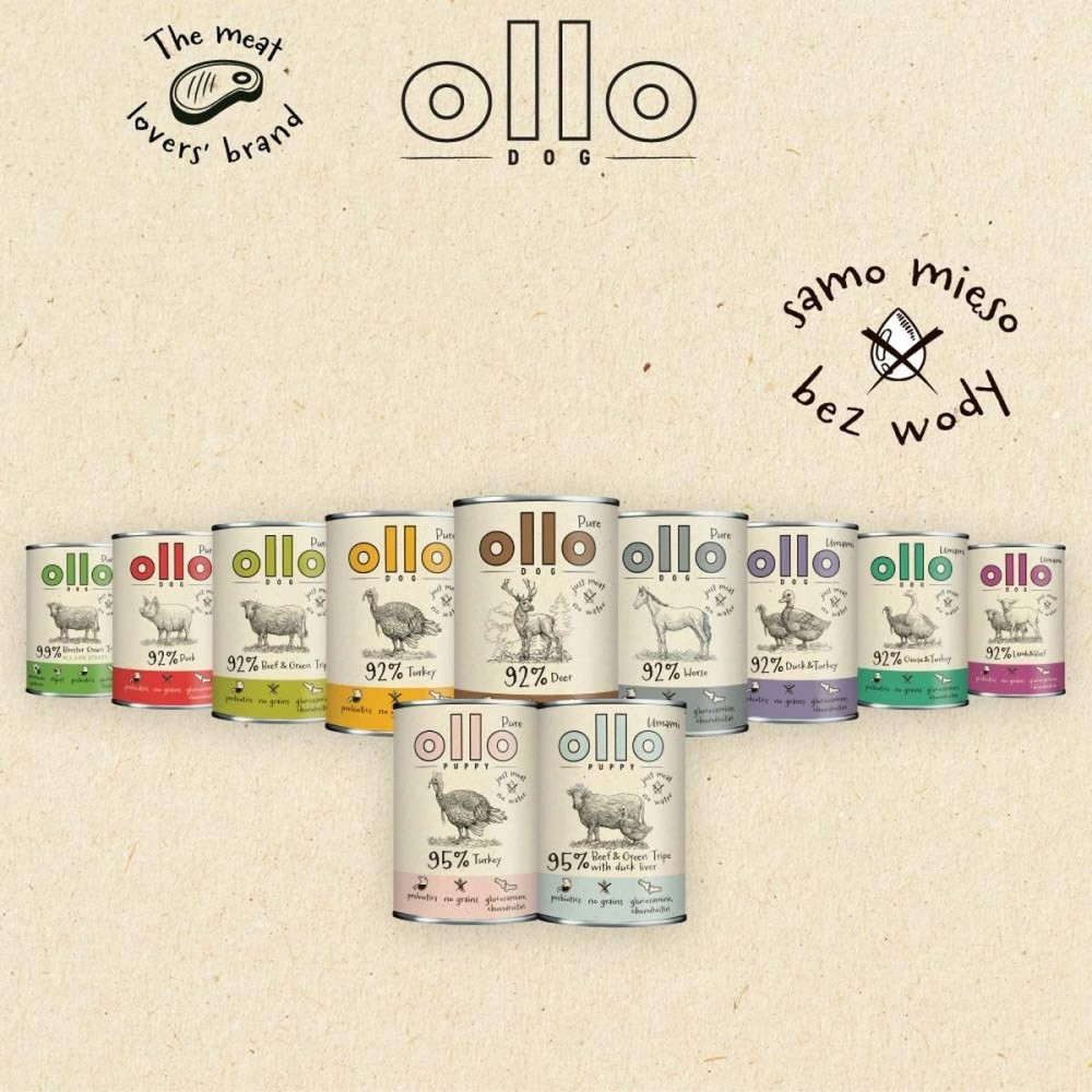 Wet food Ollo Puppy Umami Beef 400 g