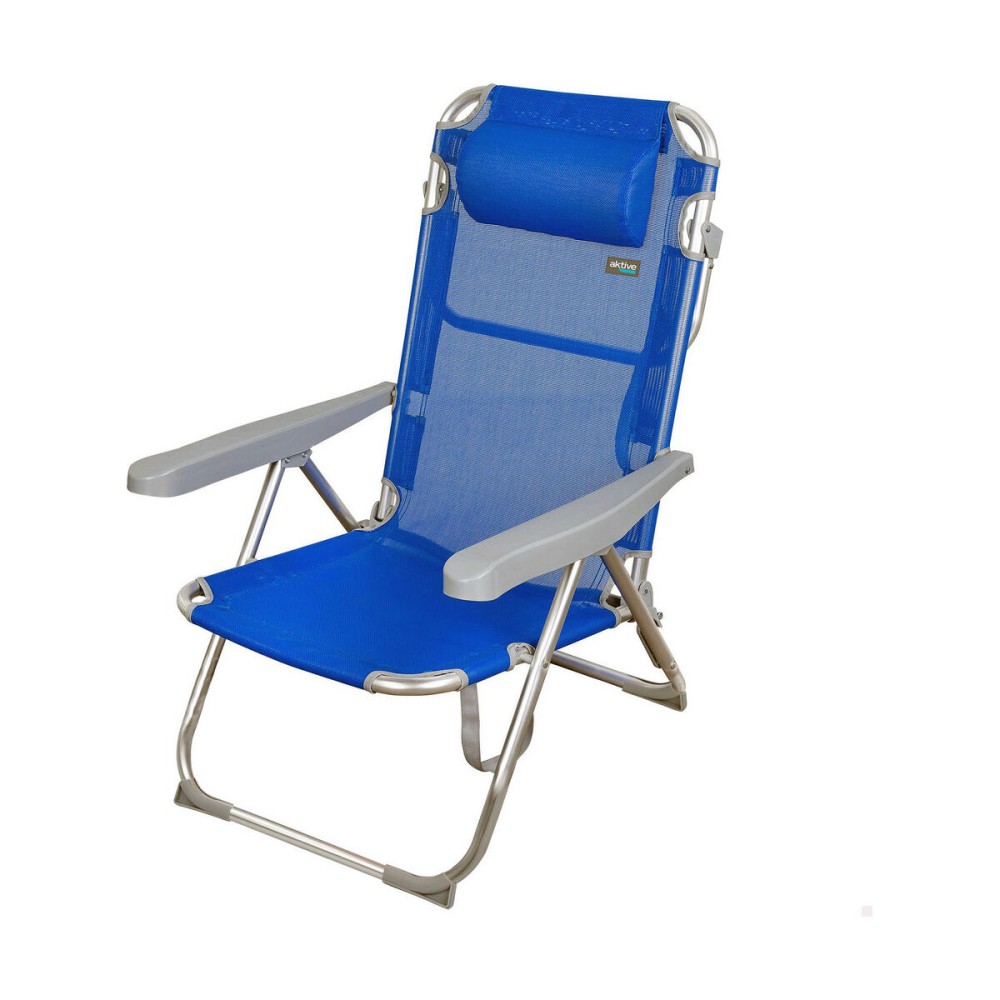 Chaise de Plage Aktive Bleu 48 x 60 x 90 cm