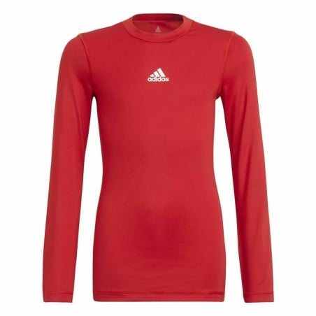 Children's Short Sleeved Football Shirt Adidas Techfit Top Red