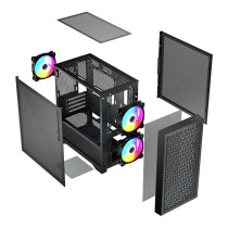 ATX Semi-Tower Gehäuse Logic AM-DART-PRO-ARGB-10 Schwarz