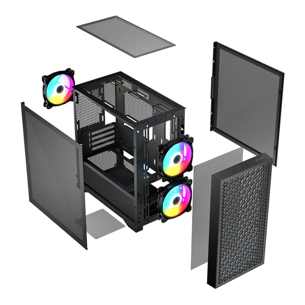 ATX Semi-Tower Gehäuse Logic AM-DART-PRO-ARGB-10 Schwarz