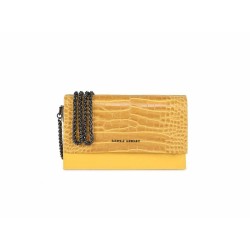 Sac-à-main Femme Laura Ashley DUDLEY-CROCO-YELLOW Jaune 22 x 12 x 5 cm