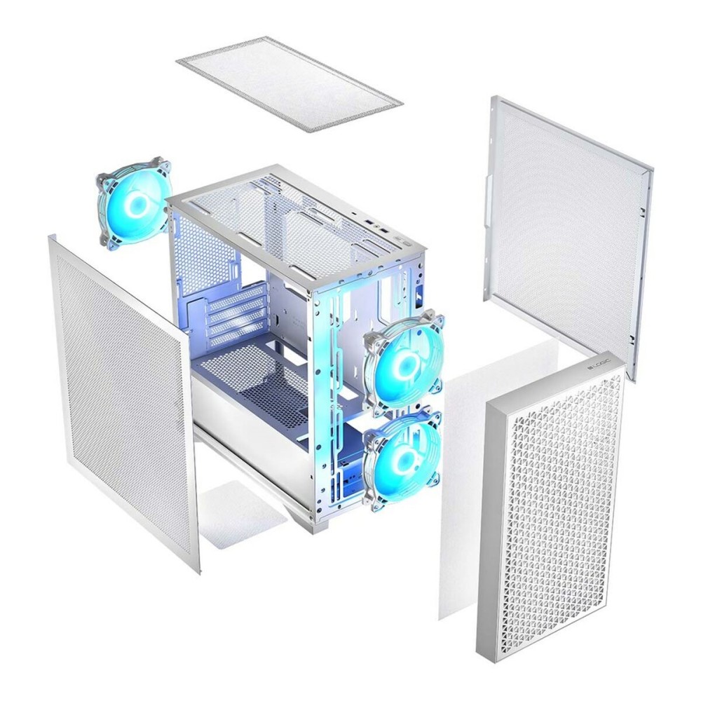ATX Semi-Tower Gehäuse Logic AM-DART-PRO-ARGB-20 Weiß