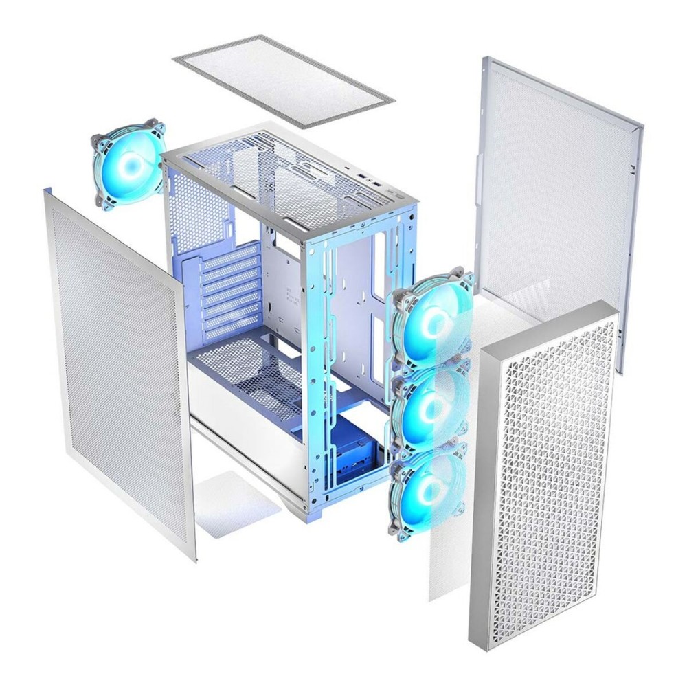 ATX Semi-Tower Gehäuse Logic AT-DART-PRO-ARGB-20 Weiß