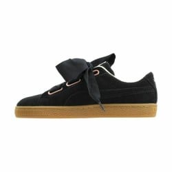 Chaussures de sport pour femme Puma  Basket Heart Corduroy Noir