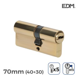 Zylinder EDM 85169 r15 Gold Messing Schließbart lang Europäisch