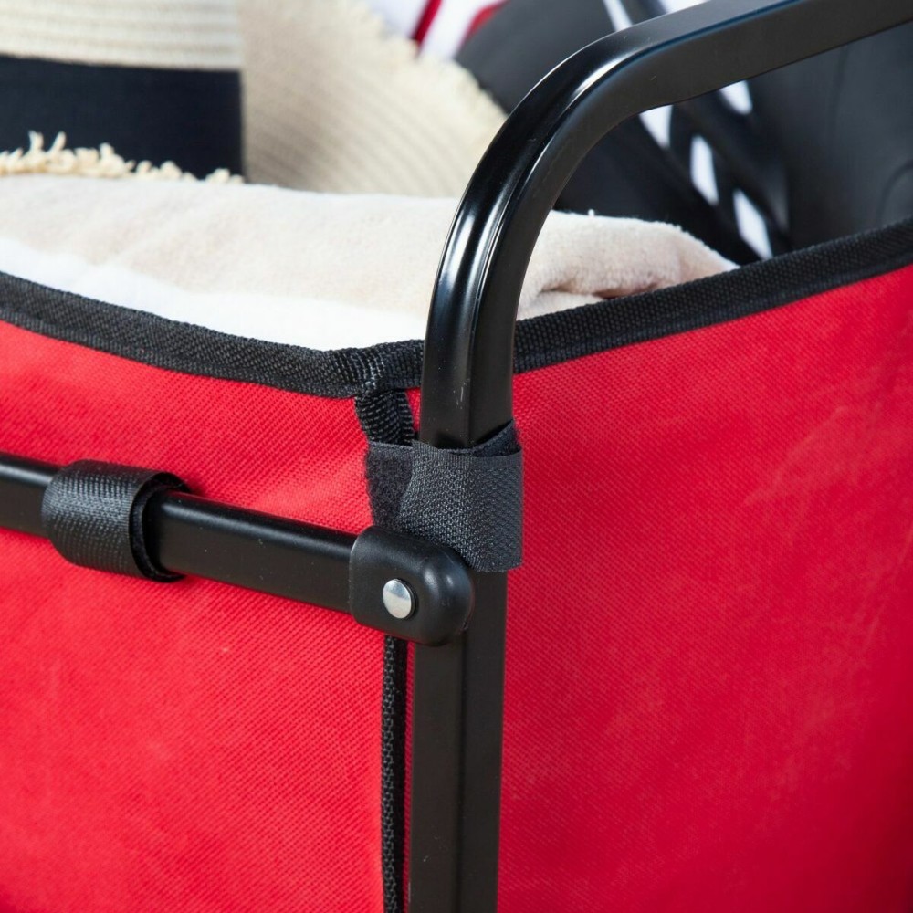 Chariot Multi-usages Aktive Rouge 65 x 40 x 48 cm Pliable Plage