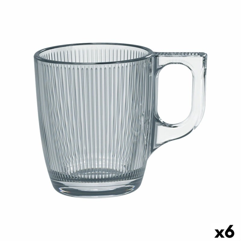 Cup Luminarc Stripy Transparent Glass 90 ml (6 Units)