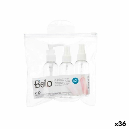 Travel Set Berilo CH56289 White Transparent Plastic (36 Units)