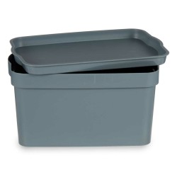 Boîte Multiusage Gris Plastique 2,3 L (13,5 x 11 x 20 cm) (24 Unités)