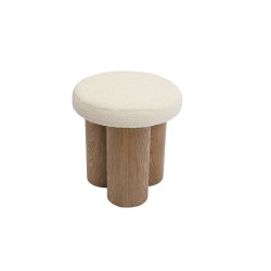 Side table Romimex Natural Polyester MDF Wood 41 x 42 x 41 cm