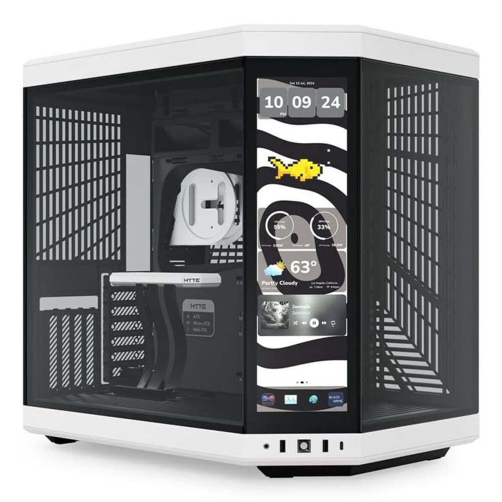 ATX Semi-Tower Gehäuse Hyte CS-HYTE-Y70-BW-L Weiß Schwarz