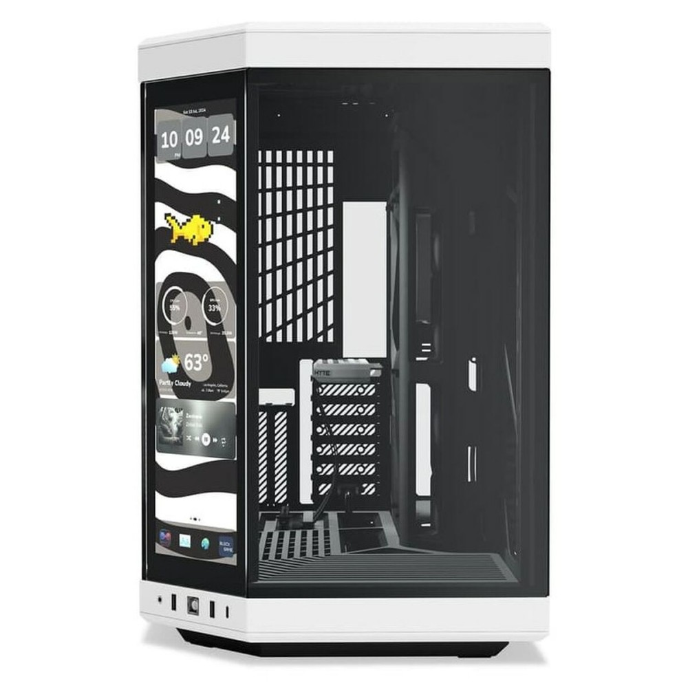 ATX Semi-Tower Gehäuse Hyte CS-HYTE-Y70-BW-L Weiß Schwarz