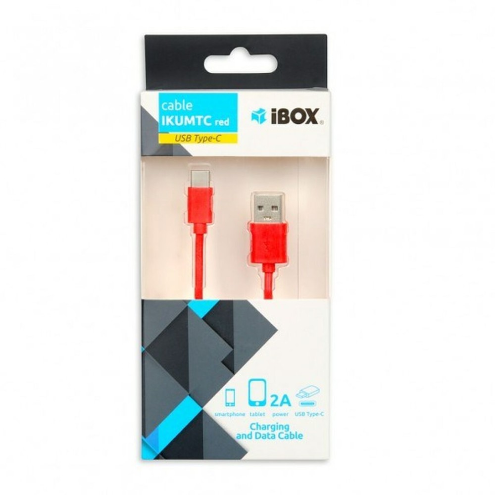 Câble USB A vers USB C Ibox IKUMTCR Rouge 1 m